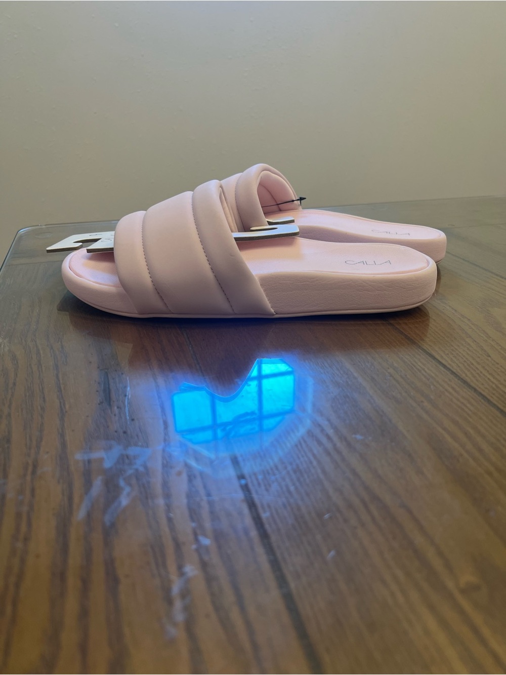 Women's Calia casual terry slides color pink size 9